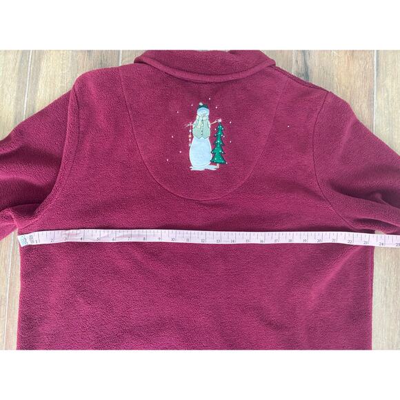 CJ Banks Fleece Christmas Sweater Button Up Size X Vintage - Picture 9 of 10